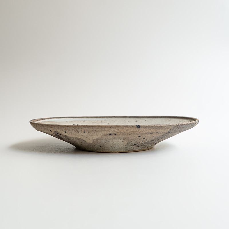 【個展】グレー楕円皿 関口憲孝