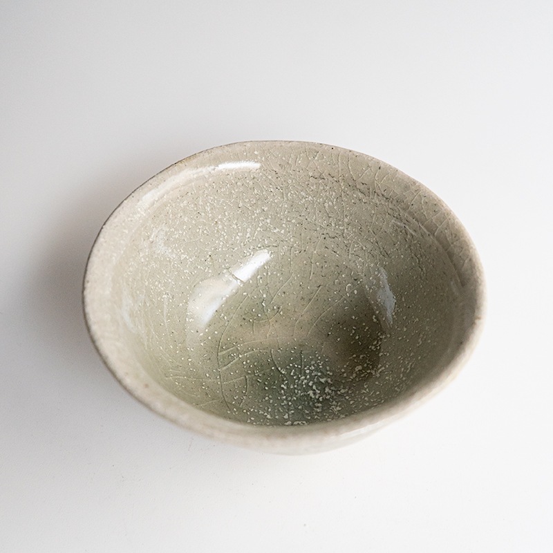 【藤原展】ご飯ボウル 白抹茶　藤原志鈴香