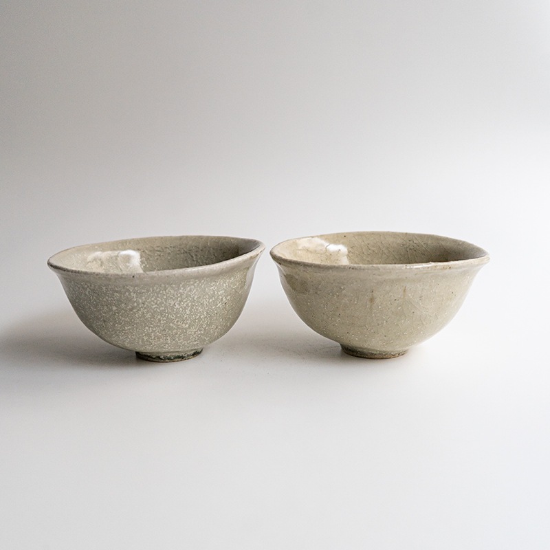 【藤原展】ご飯ボウル 白抹茶　藤原志鈴香