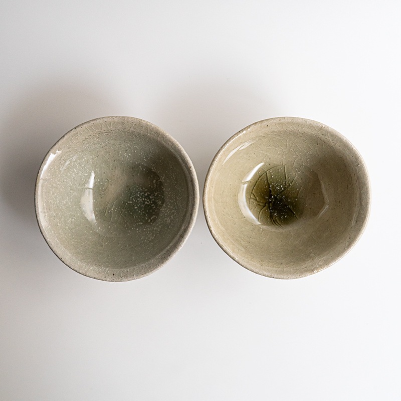 【藤原展】ご飯ボウル 白抹茶　藤原志鈴香