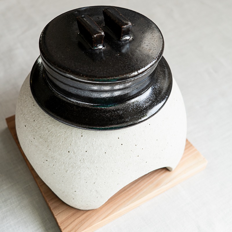 予約商品】かまどはん1合（かまど/ホワイト × 羽釜鍋/ブラック） 大杉