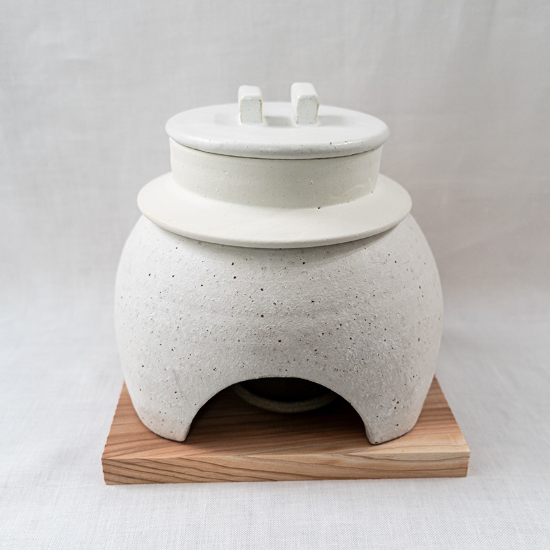 予約商品】かまどはん1合（かまど/ホワイト × 羽釜鍋/ホワイト） 大杉