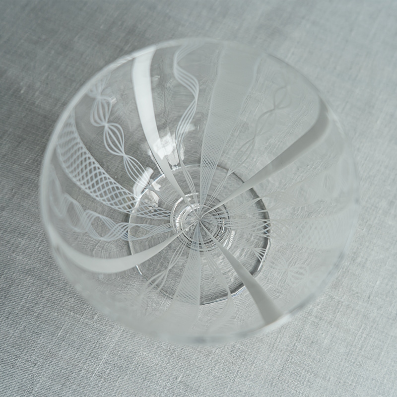 レースデザートグラス　アキノヨーコ