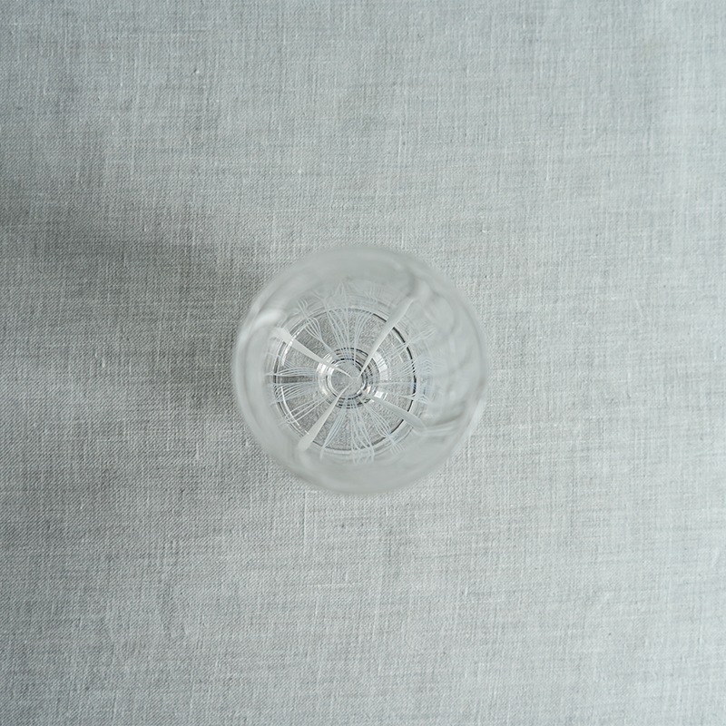 レース短足付グラス　アキノヨーコ