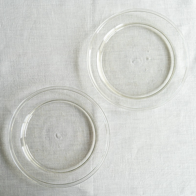 【ガラス展】olive stained plate S　fresco