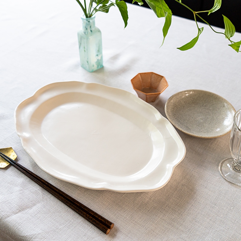 花リムオーバルワンプレートセット