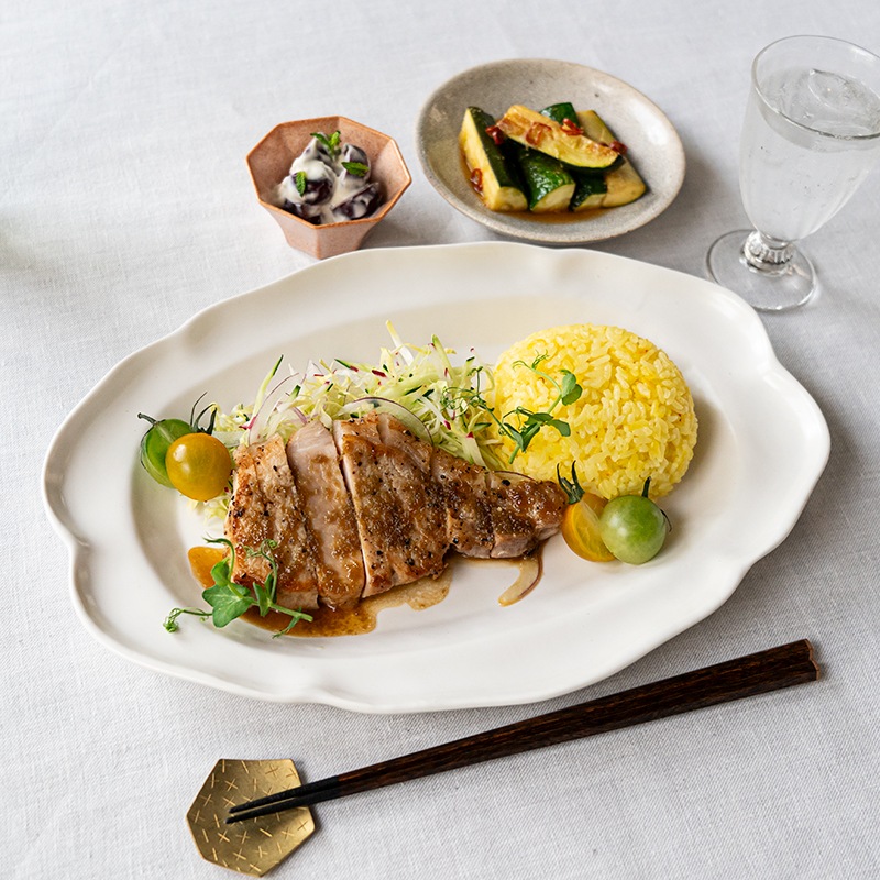 花リムオーバルワンプレートセット