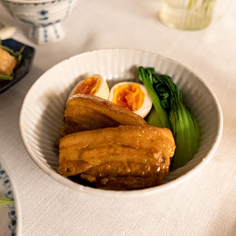 ロクロ型打ち5寸鉢スミレ 横田翔太郎