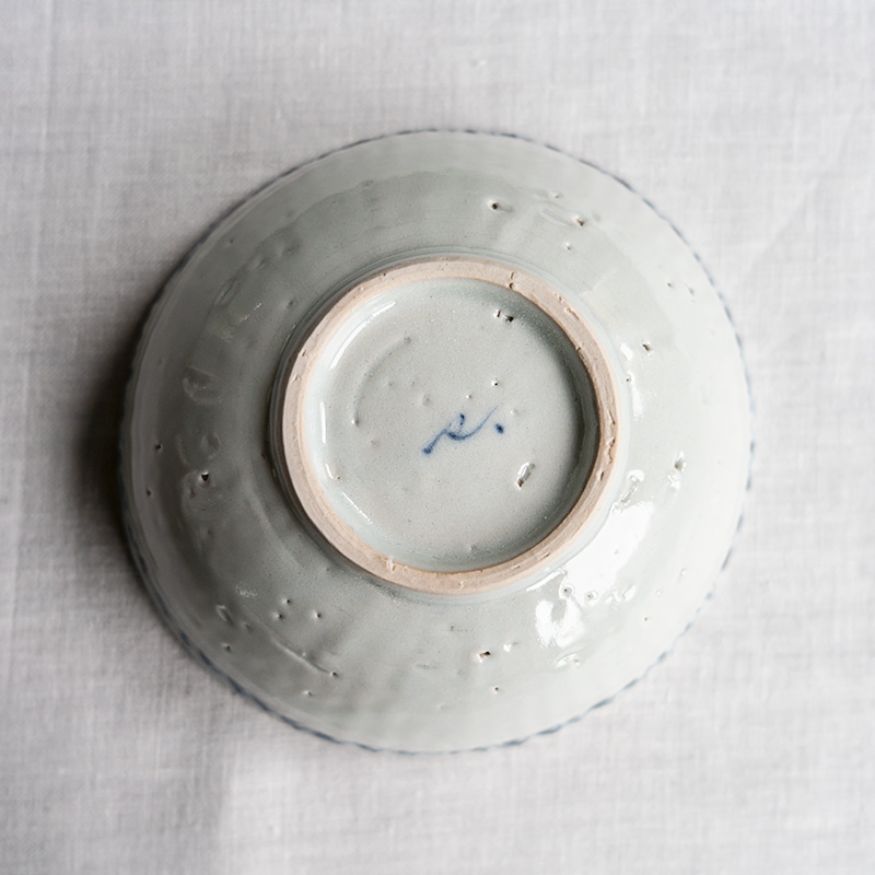 ロクロ型打ち5寸鉢スミレ 横田翔太郎