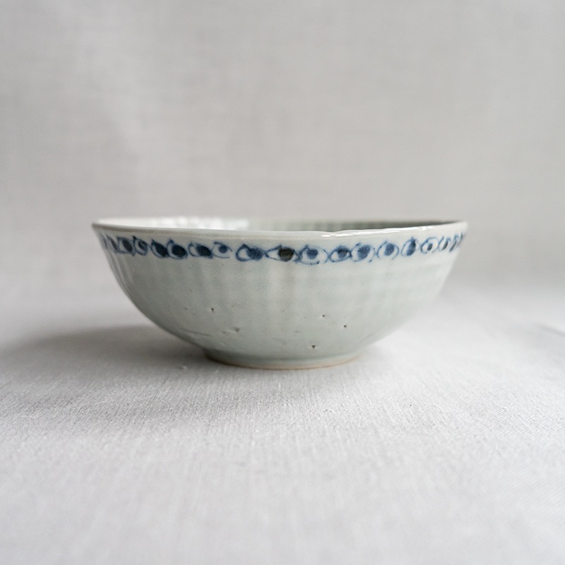 ロクロ型打ち5寸鉢スミレ 横田翔太郎