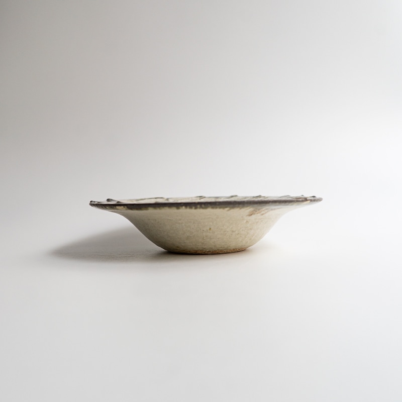 【藤原展】イッチン帽子鉢6寸 白(A) 藤原純