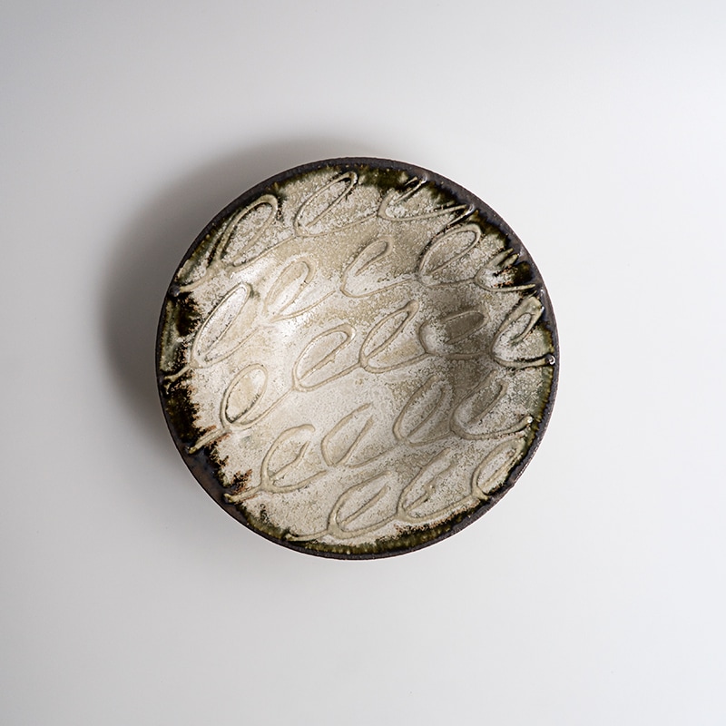 【藤原展】イッチン帽子鉢6寸 白(A) 藤原純