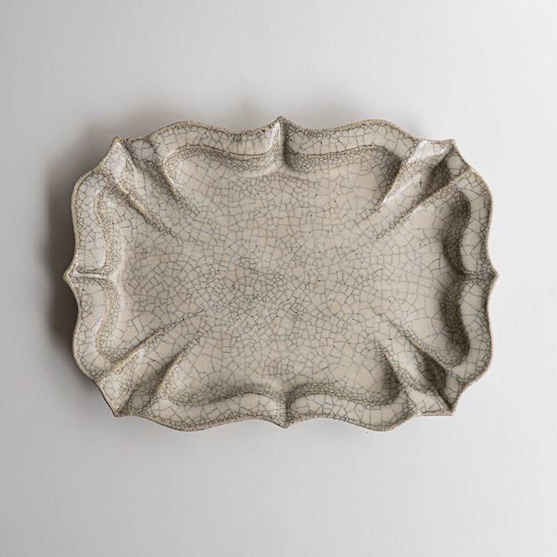 藤原展】稜花皿 墨白 藤原純 | 全ての商品 | 【公式通販】器のある暮らし