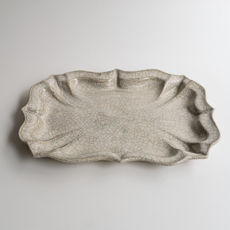 藤原展】稜花皿 墨白 藤原純 | 全ての商品 | 【公式通販】器のある暮らし