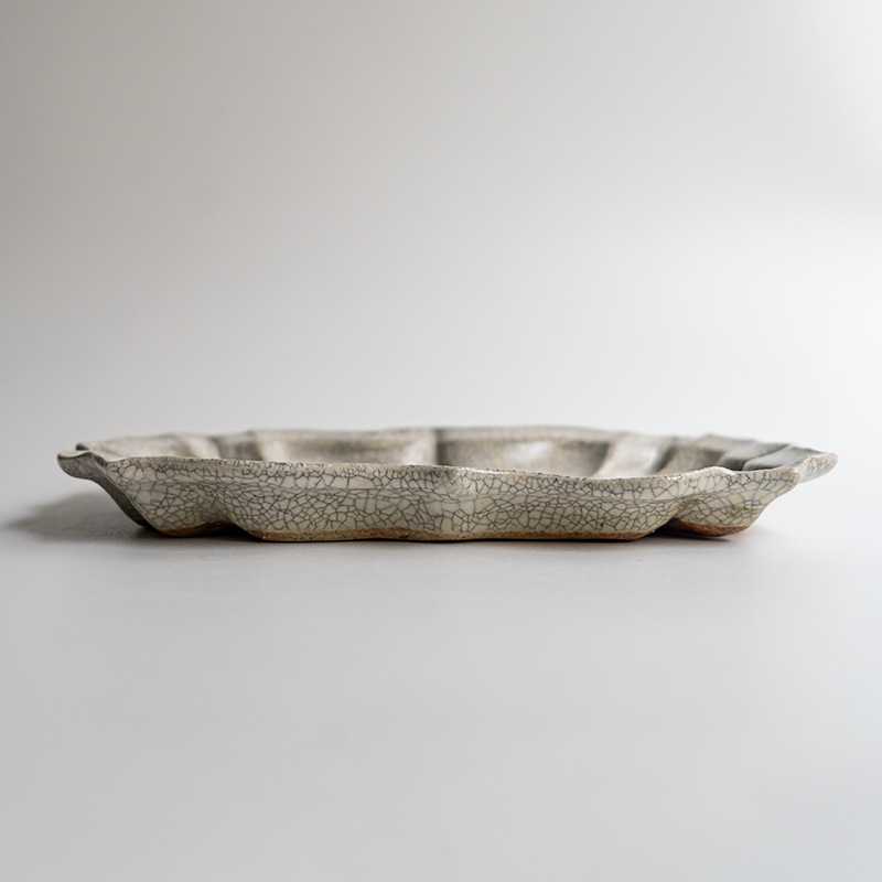 藤原展】稜花皿 墨白 藤原純 | 全ての商品 | 【公式通販】器のある暮らし