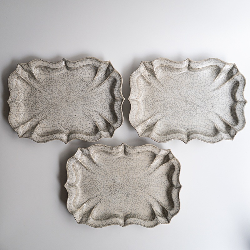 藤原展】稜花皿 墨白 藤原純 | 全ての商品 | 【公式通販】器のある暮らし