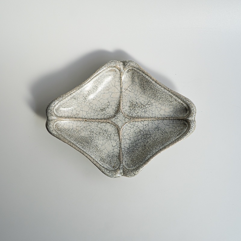 【藤原展】木瓜オーバル 墨白　藤原純