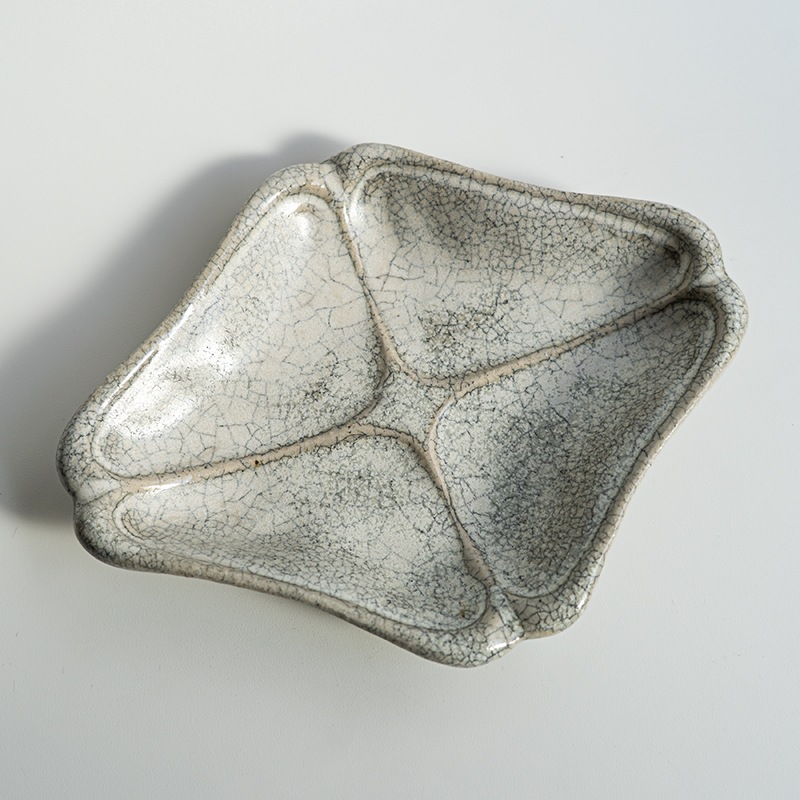 【藤原展】木瓜オーバル 墨白　藤原純