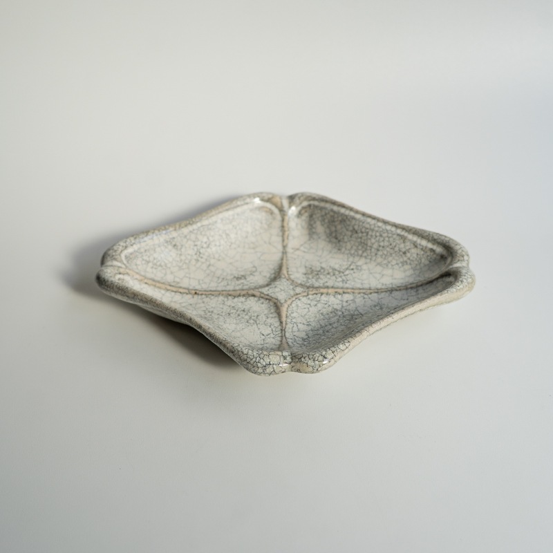 【藤原展】木瓜オーバル 墨白　藤原純