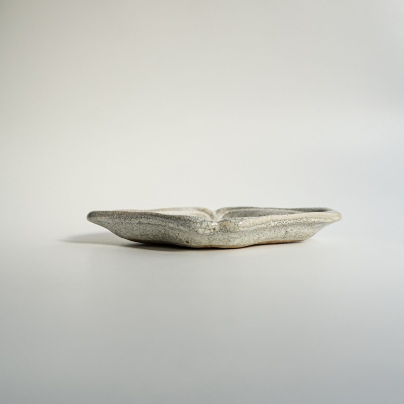【藤原展】木瓜オーバル 墨白　藤原純