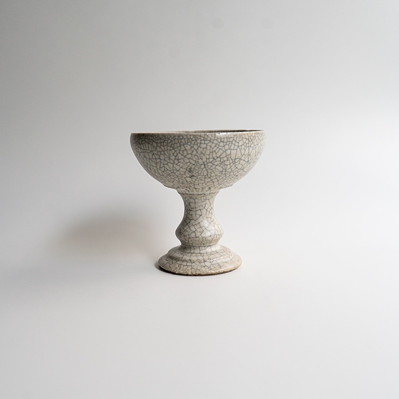 【藤原展】ゴブレット 墨白　藤原純