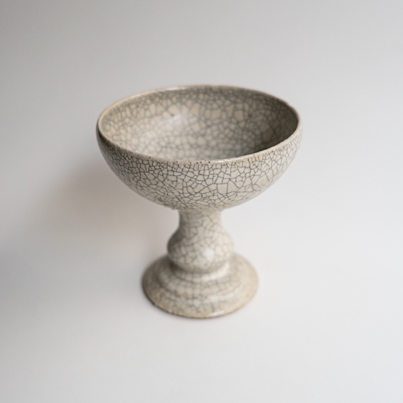 【藤原展】ゴブレット 墨白　藤原純