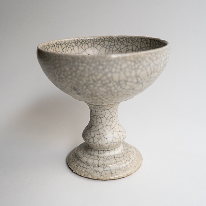 【藤原展】ゴブレット 墨白　藤原純