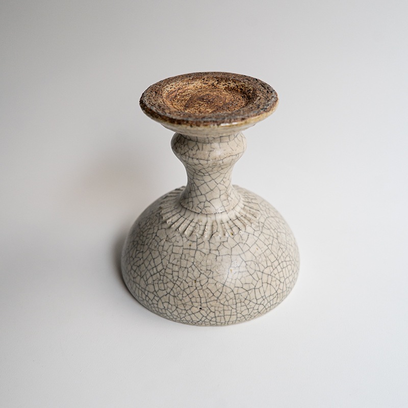 【藤原展】ゴブレット 墨白　藤原純
