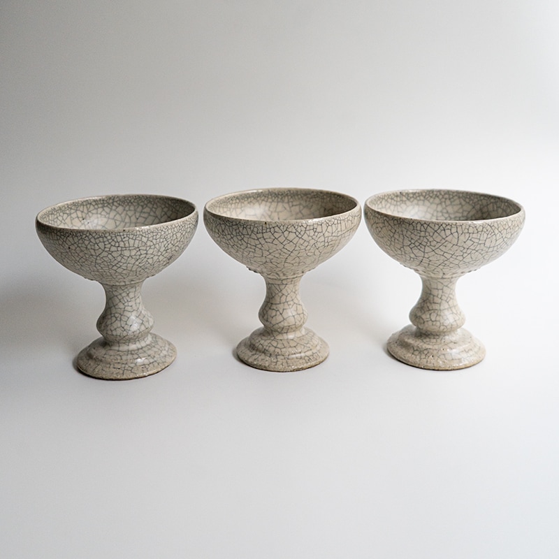 【藤原展】ゴブレット 墨白　藤原純