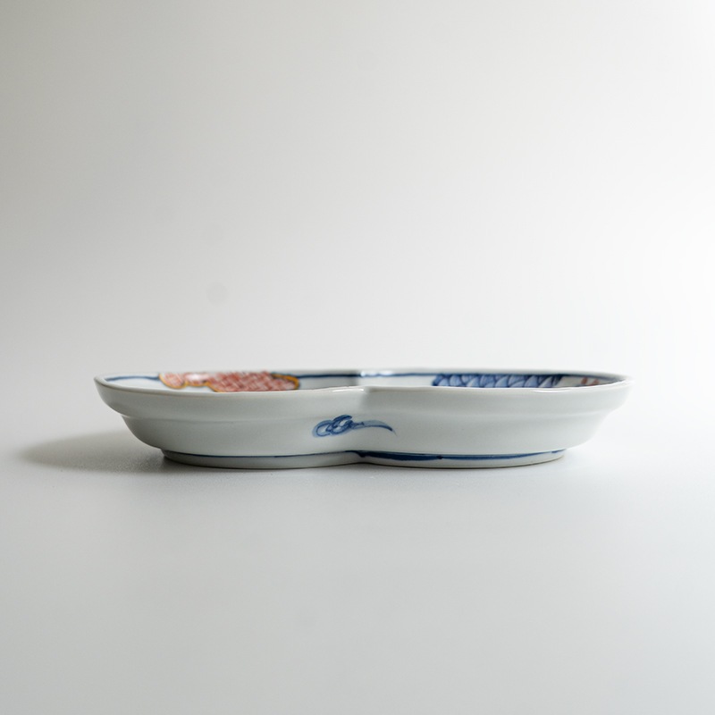 【個展】双輪皿色絵松竹梅　萠窯