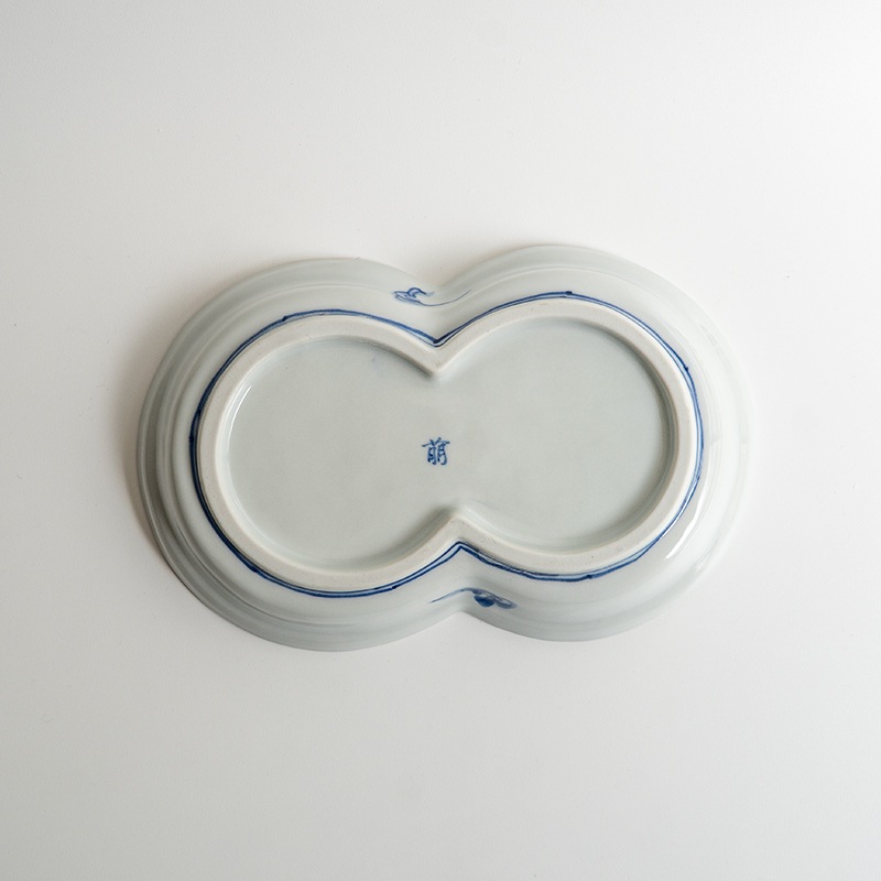 【個展】双輪皿色絵松竹梅　萠窯