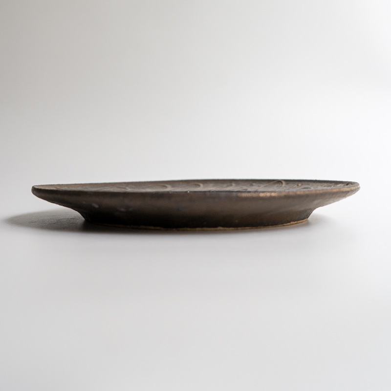 【藤原展】イッチンリムプレート7寸 黒(A)　藤原純