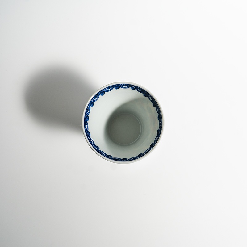 【個展】端反り湯のみ色絵回花文 萠窯