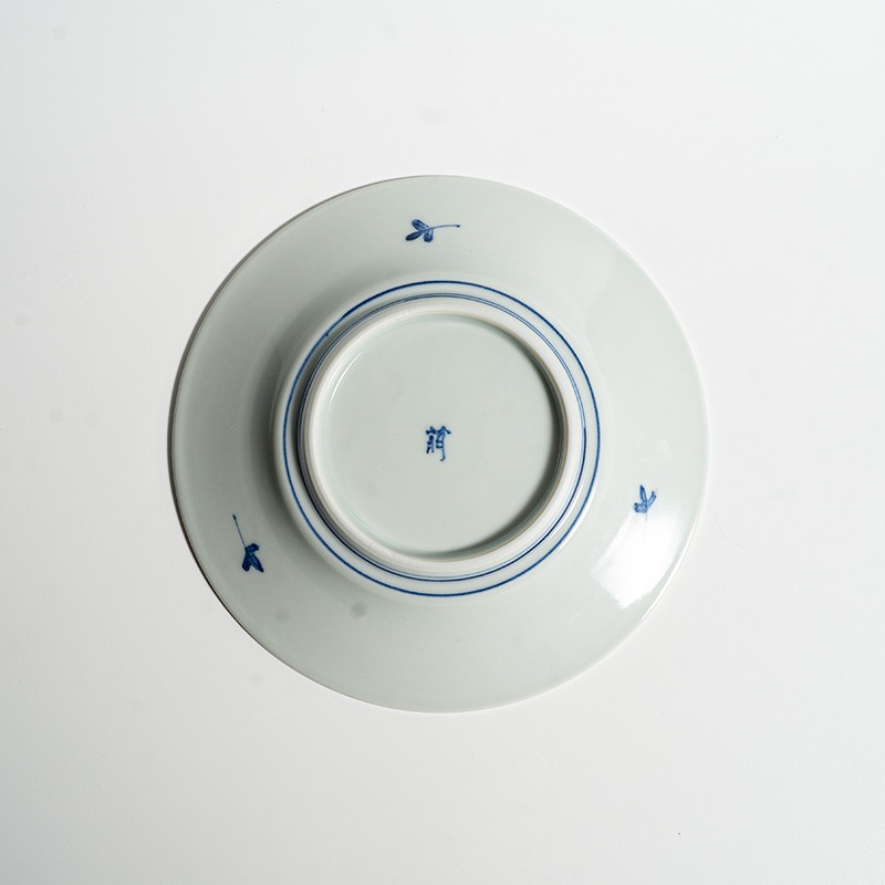 【個展】六寸皿リム唐草　萠窯