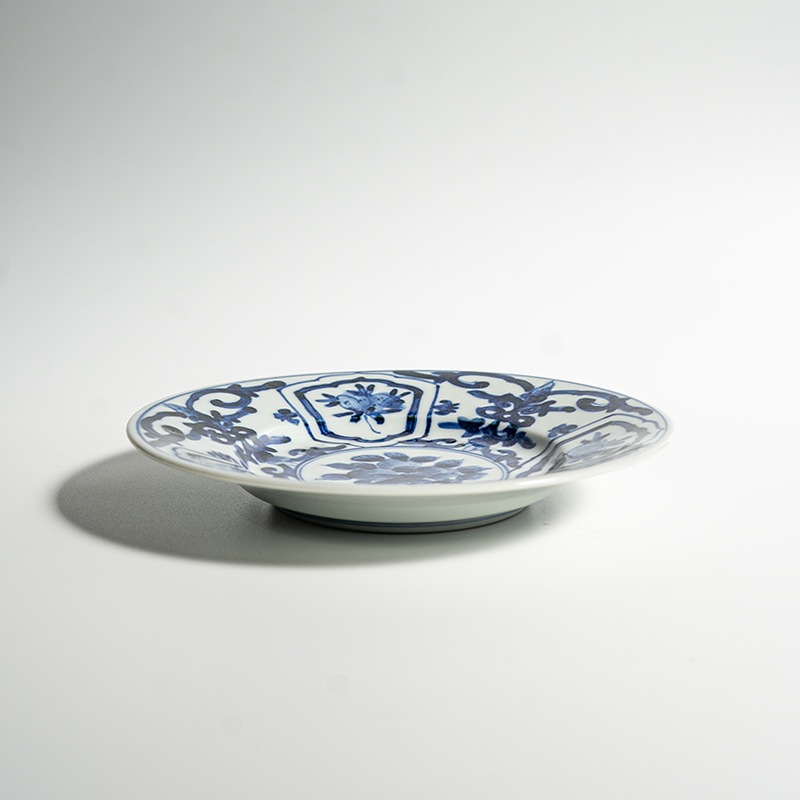 【個展】六寸皿リム唐草　萠窯