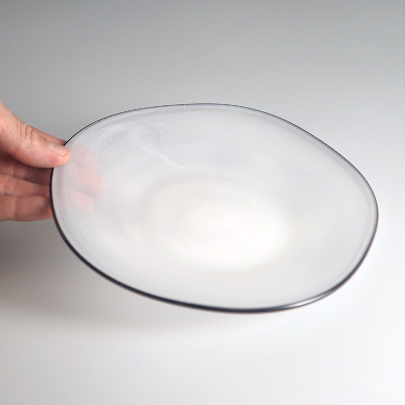 【ガラス展】kasumi plate S ivory fresco
