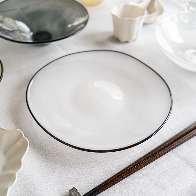 【ガラス展】kasumi plate S ivory fresco