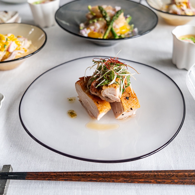 【ガラス展】kasumi plate S ivory fresco