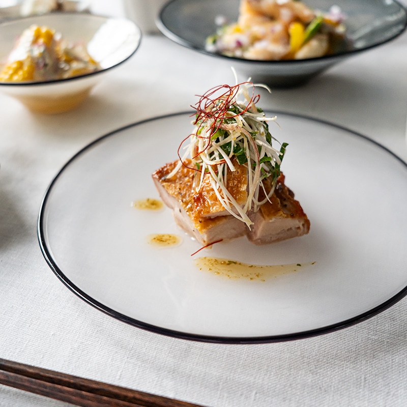 【ガラス展】kasumi plate S ivory fresco