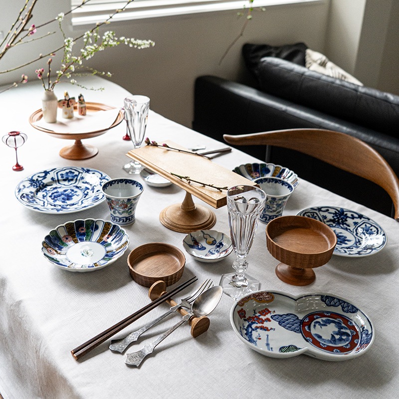 【個展】七寸皿リム唐草　萠窯