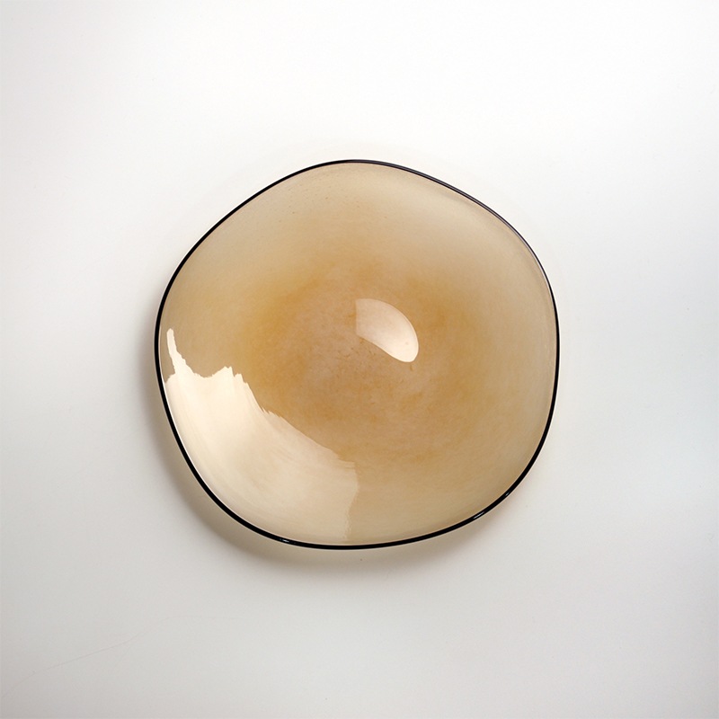ガラス展】kasumi plate S sandbeige fresco | 作家から選ぶ,fresco