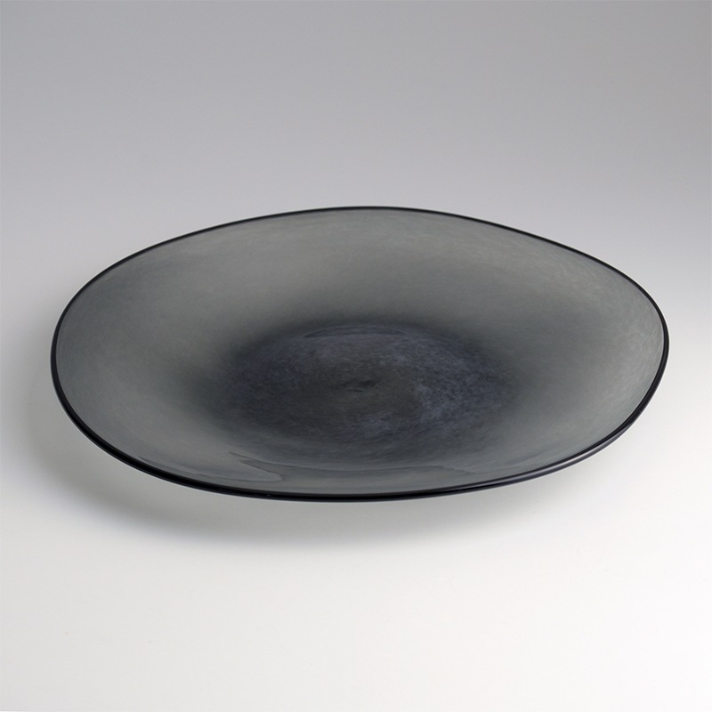 【ガラス展】kasumi plate S grey　fresco