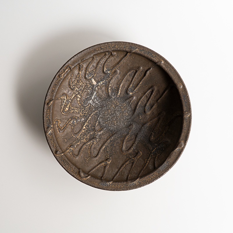 【藤原展】イッチンリム鉢L 黒(B)　藤原純