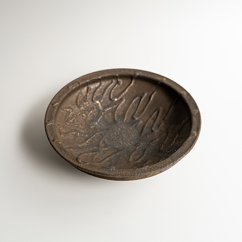 【藤原展】イッチンリム鉢L 黒(B)　藤原純