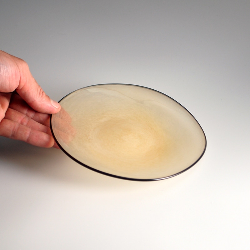 【ガラス展】kasumi plate SS sandbeige fresco