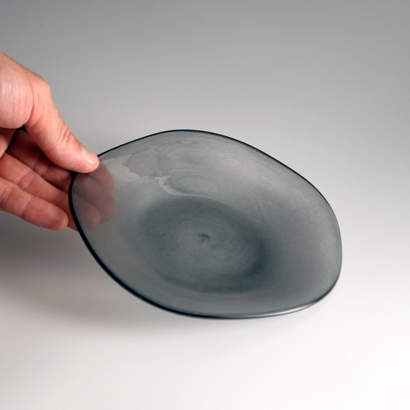 【ガラス展】kasumi plate SS grey fresco