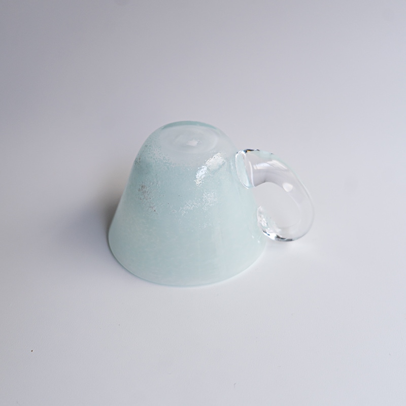 ガラス展】水縹手付きグラス 逢見美帆 | 作家から選ぶ,逢見美帆