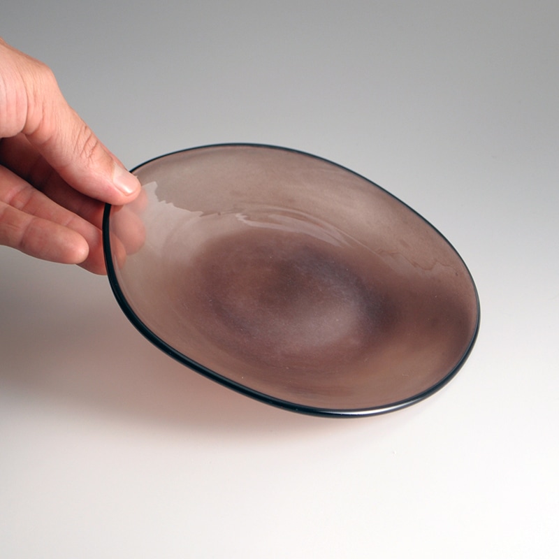 【ガラス展】kasumi plate SS purple　fresco
