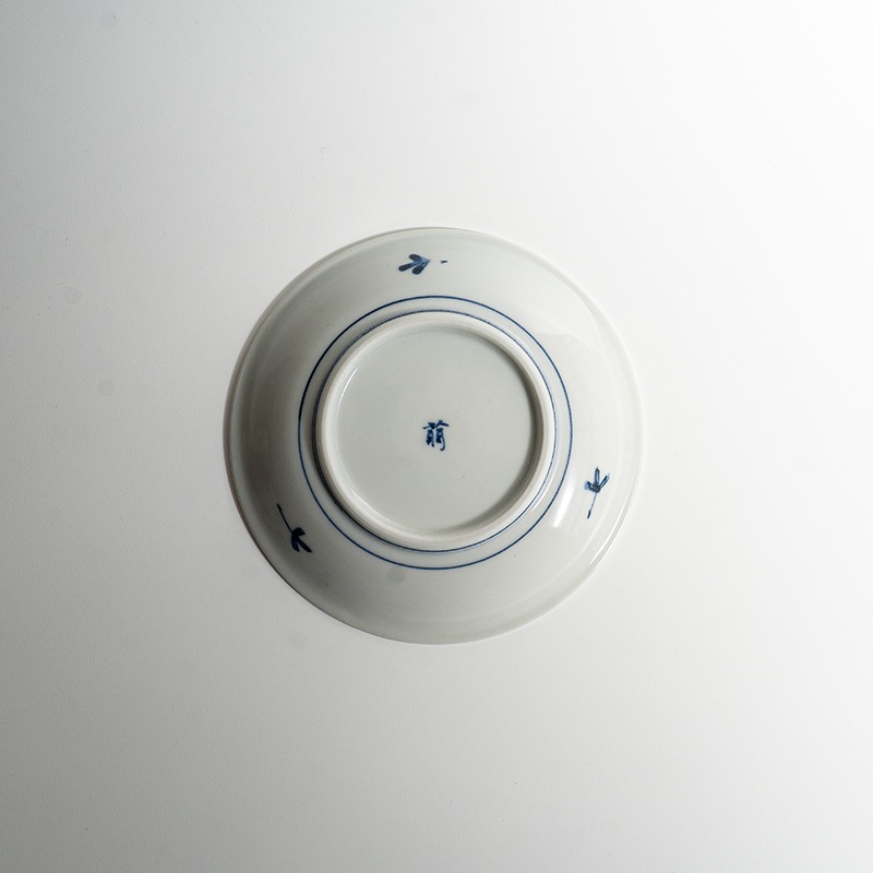 【個展】珈琲碗色絵回花文（カップアンドソーサー）　萠窯