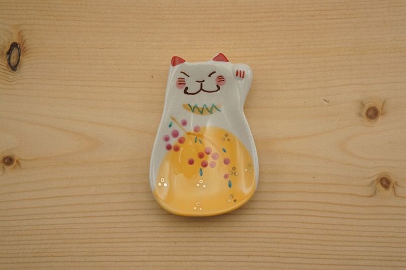 豆皿(招き猫/しだれ花)